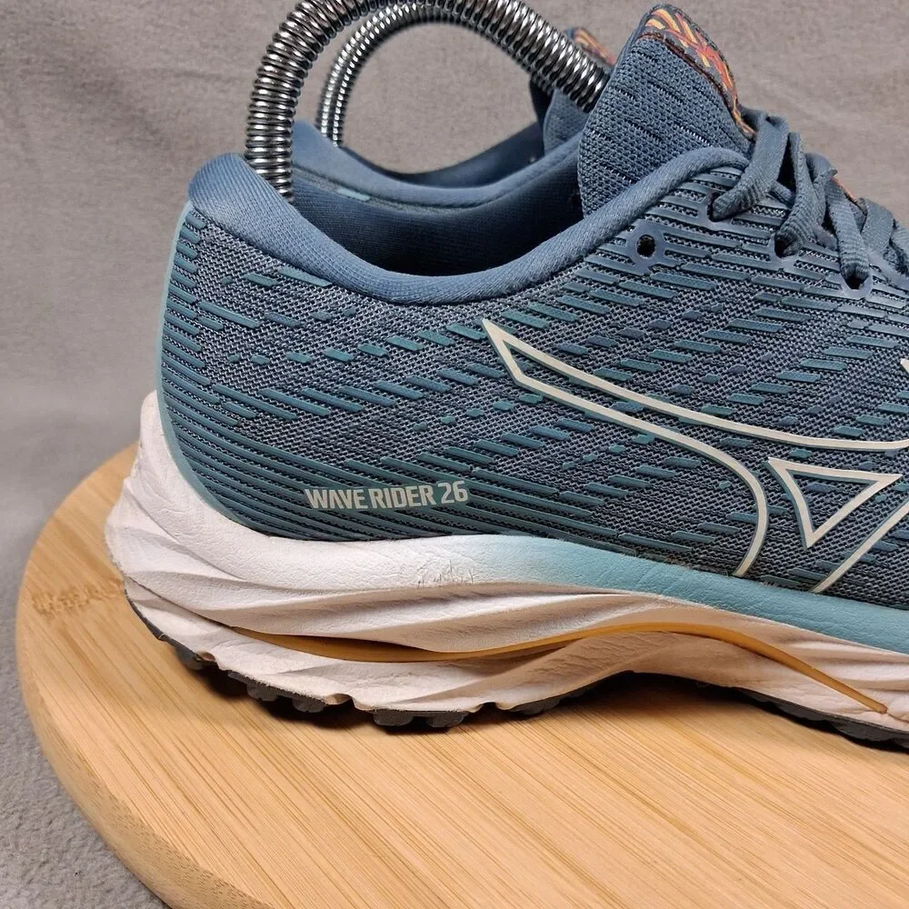 Mizuno Wave Rider 26 Womens Size 7.5 Running Shoes Sneakers Blue Athletic Gym